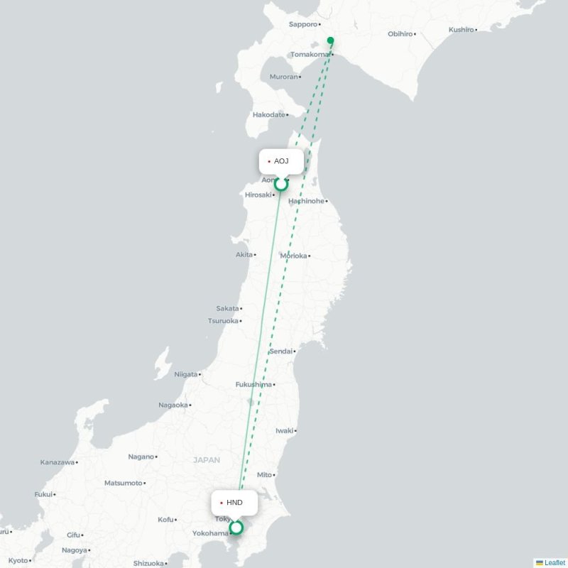 AOJ - HND route map
