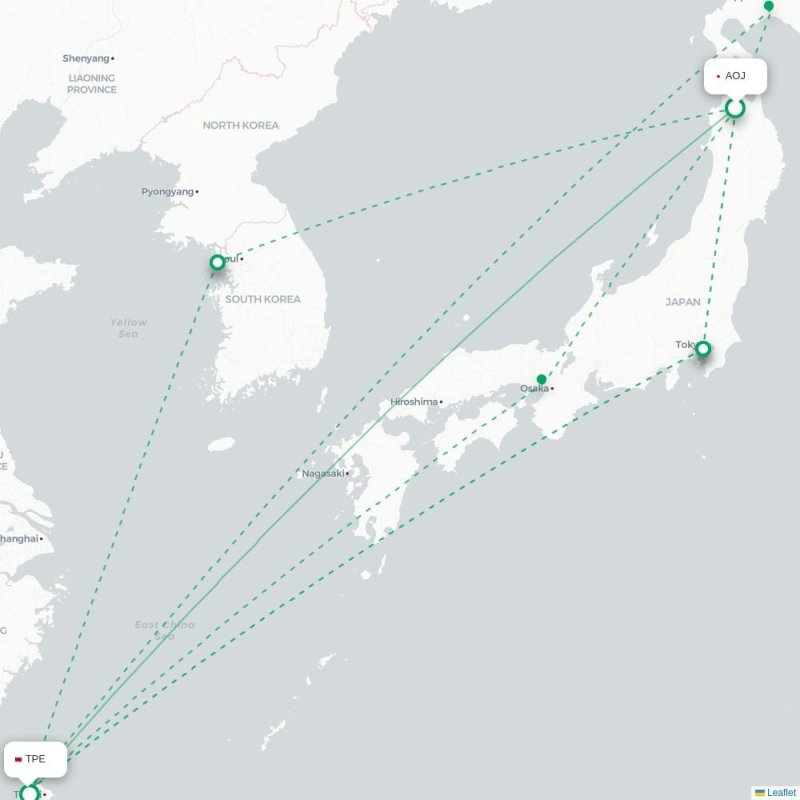 AOJ - TPE route map