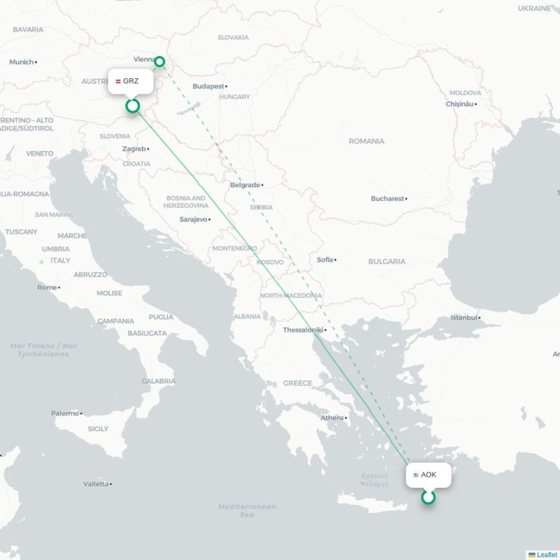 AOK - GRZ route map