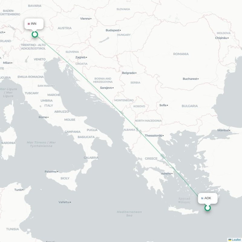 AOK - INN route map
