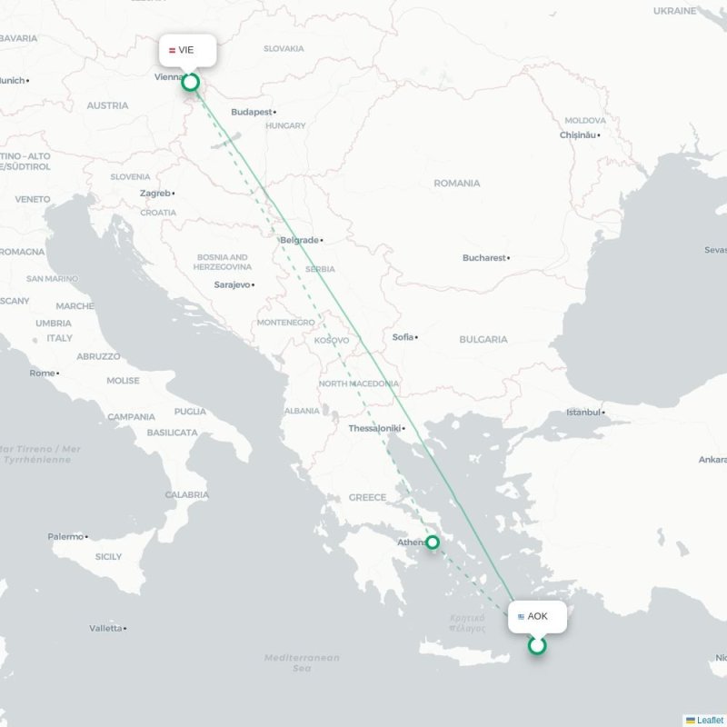 AOK - VIE route map