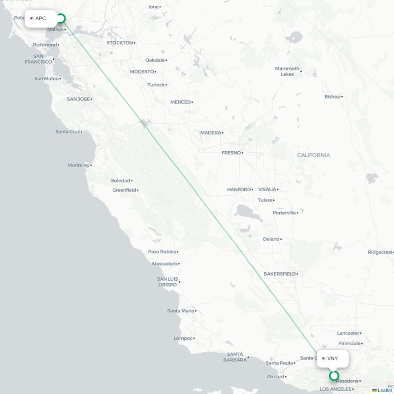APC - VNY route map