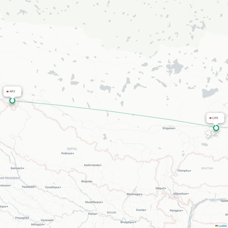 APJ - LXA route map