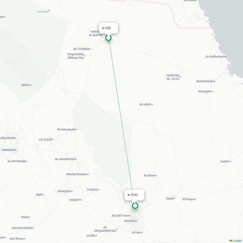 AQI - RUH route map