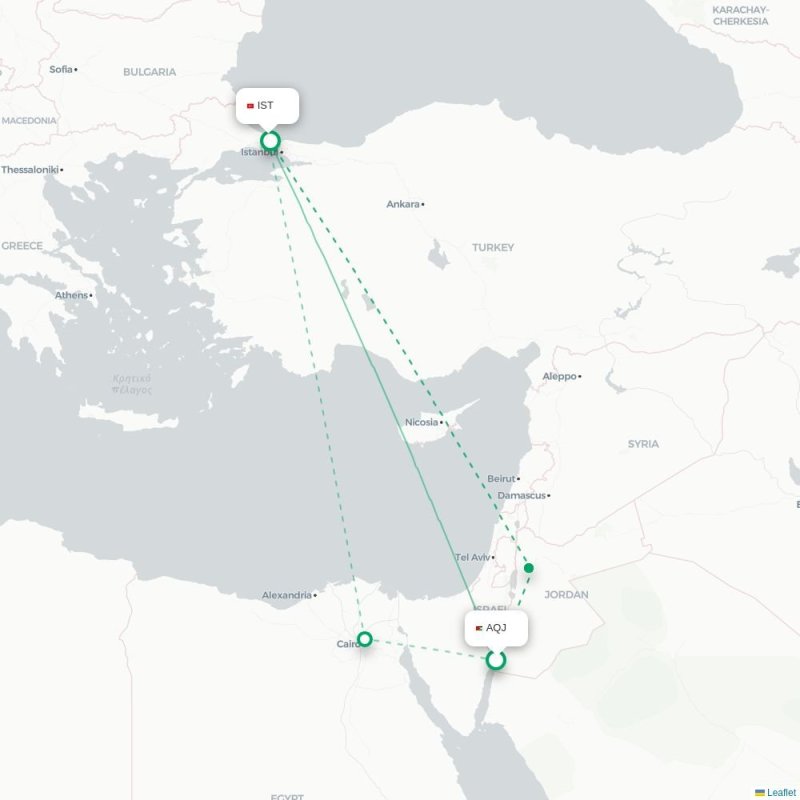 AQJ - IST route map