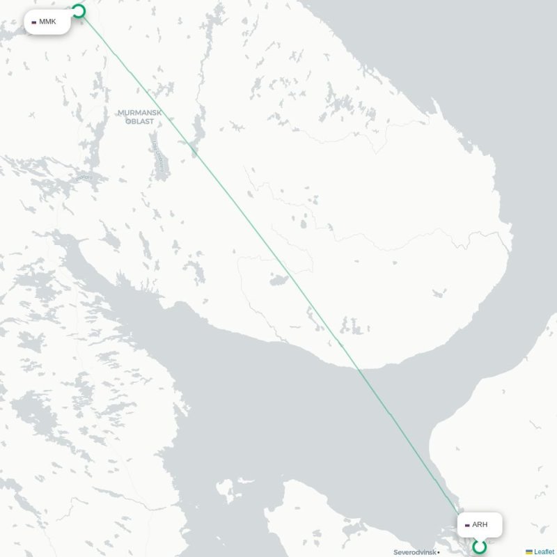 ARH - MMK route map