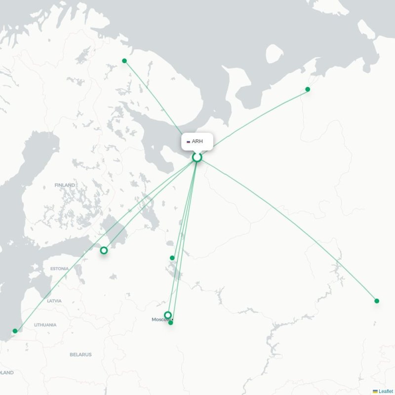 ARH - CEE route map