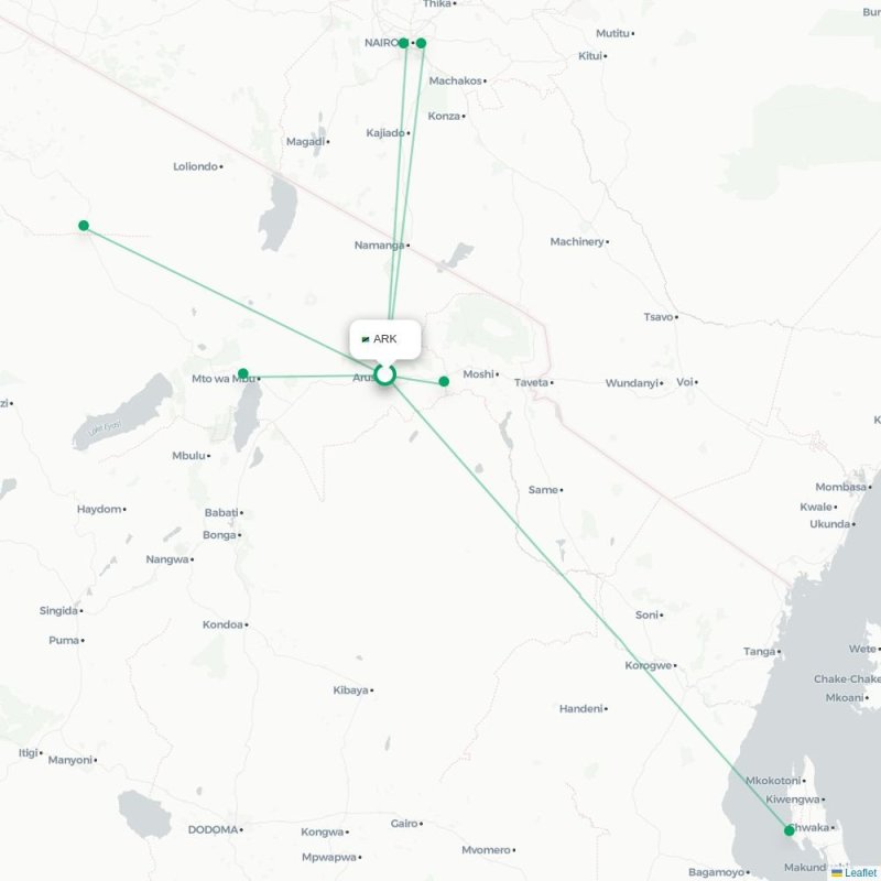 ARK - WIL route map