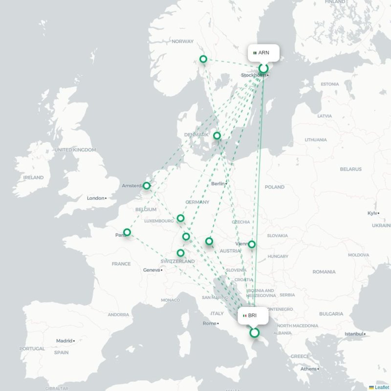 ARN - BRI route map