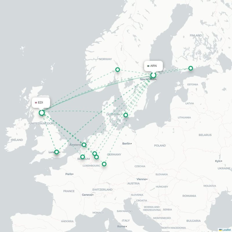 ARN - EDI route map