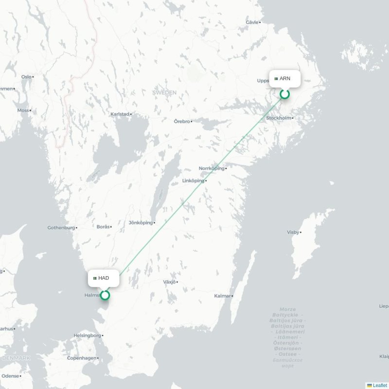 ARN - HAD route map