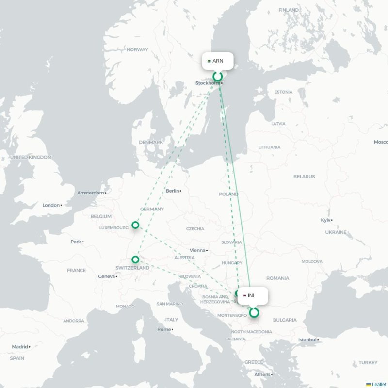 ARN - INI route map