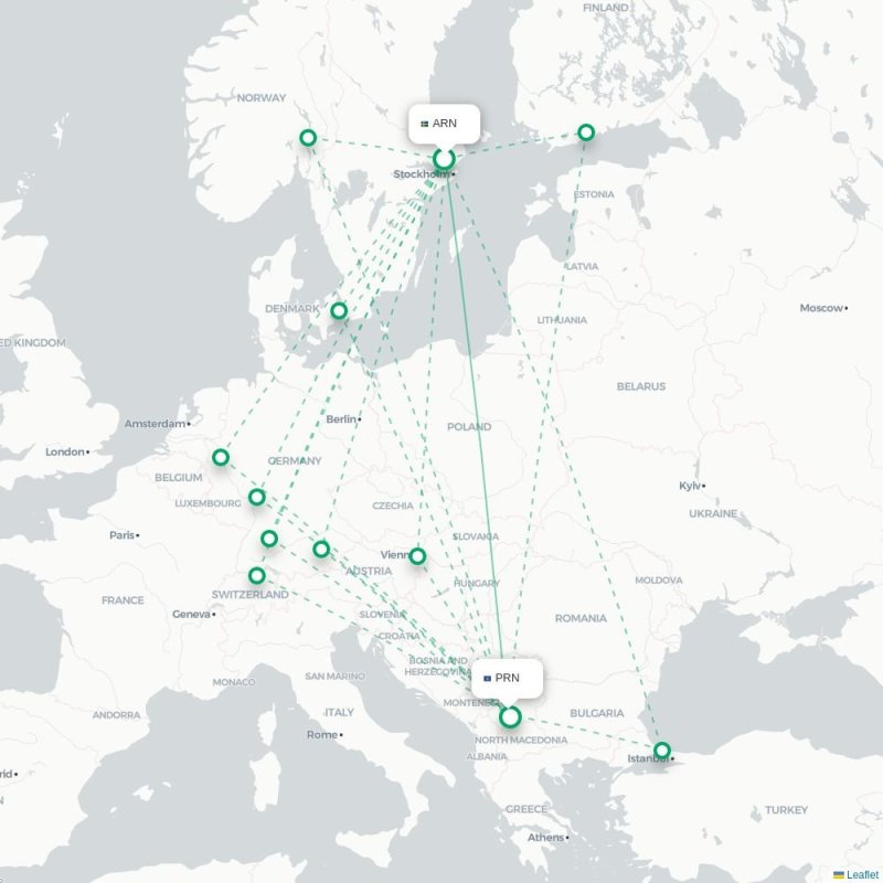 ARN - PRN route map