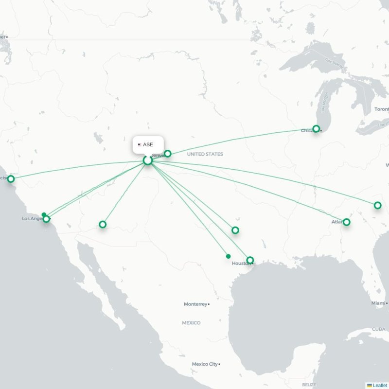 ASE - ATL route map