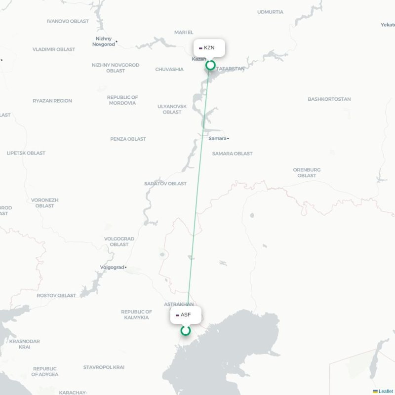 ASF - KZN route map
