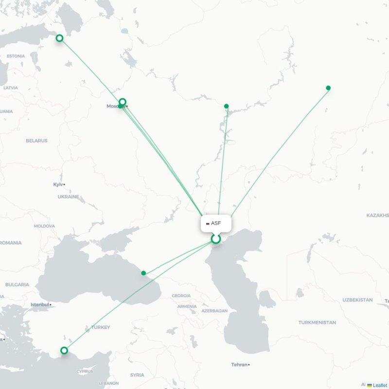 ASF - SVX route map