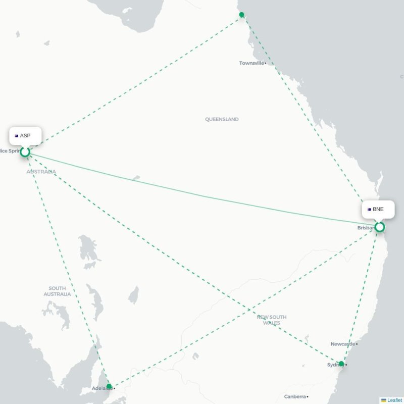 ASP - BNE route map
