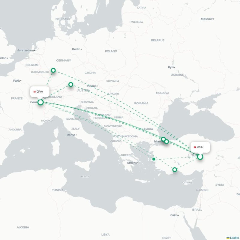 ASR - GVA route map