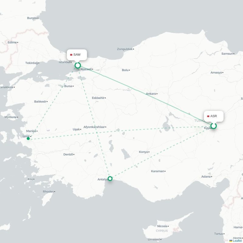 ASR - SAW route map
