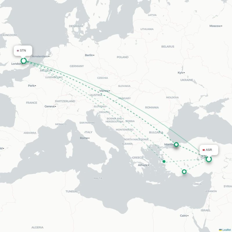 ASR - STN route map