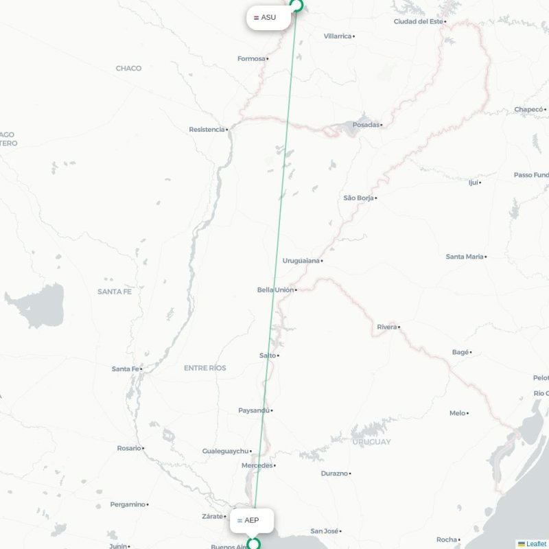 ASU - AEP route map