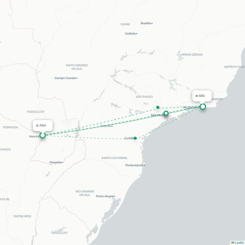 ASU - GIG route map