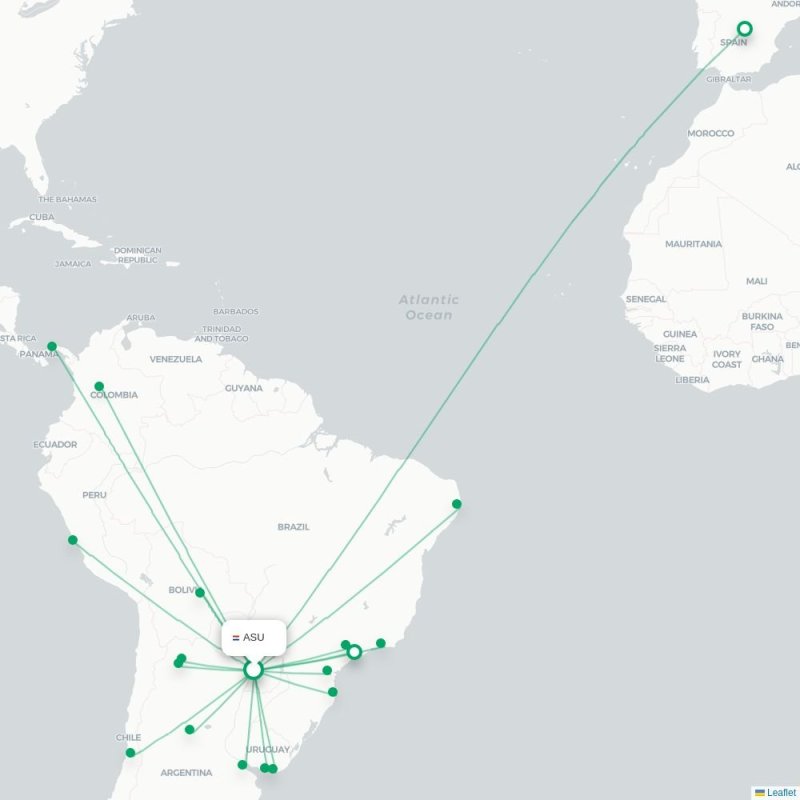 ASU - JUJ route map