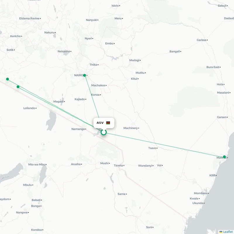 Route map Amboseli  ASV 