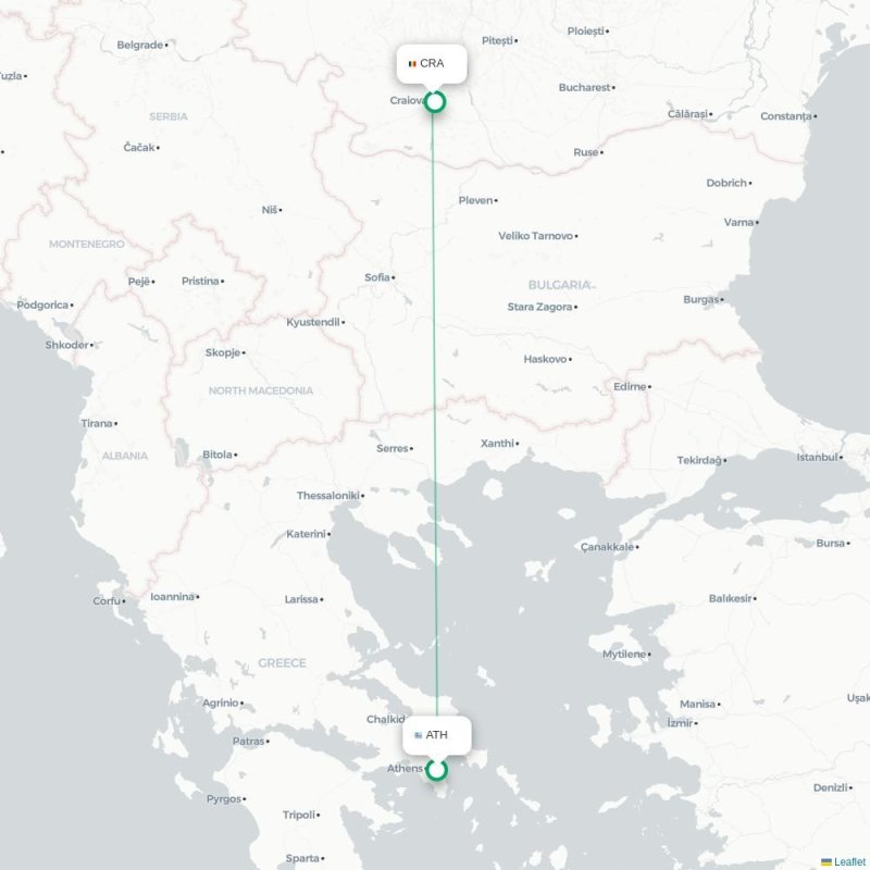 ATH - CRA route map