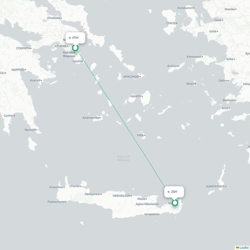 ATH - JSH route map