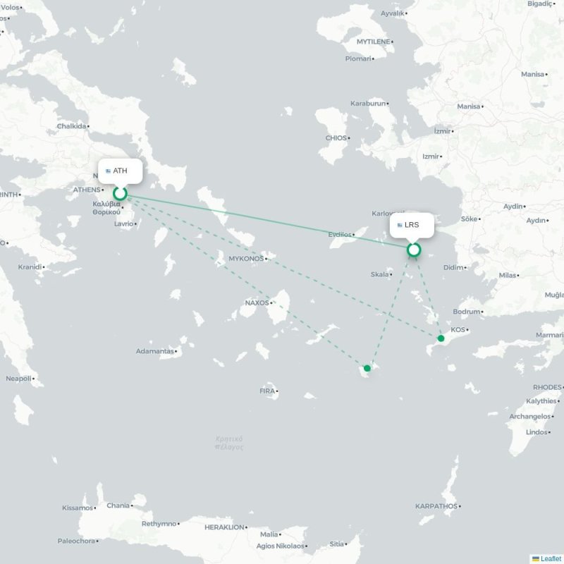 ATH - LRS route map