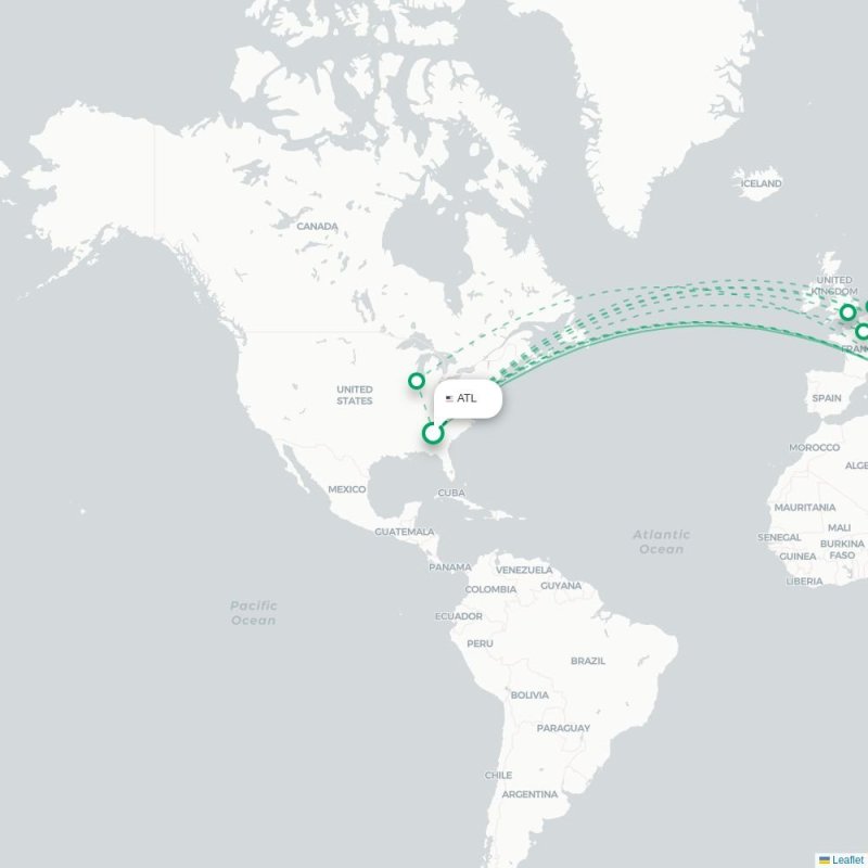 ATL - NAP route map