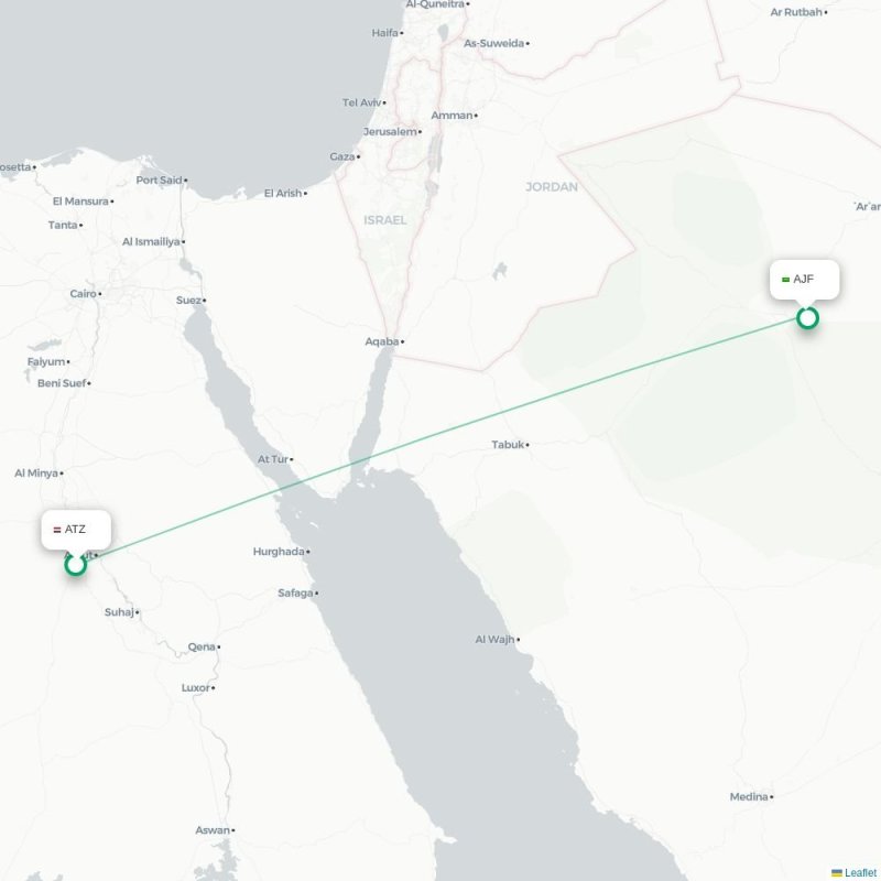ATZ - AJF route map