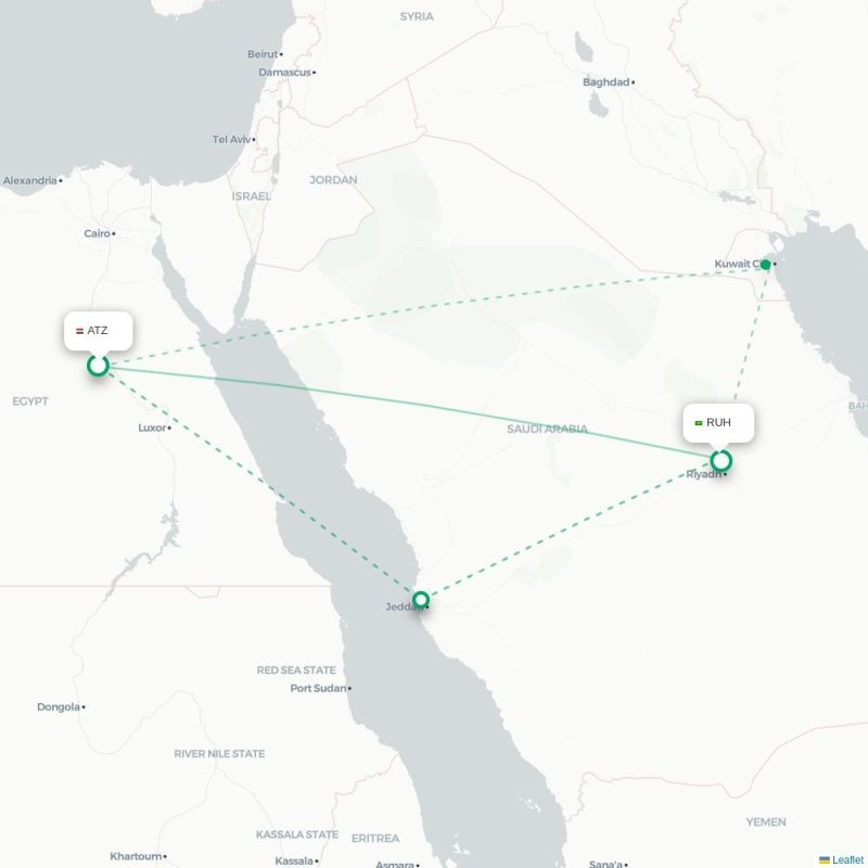 ATZ - RUH route map