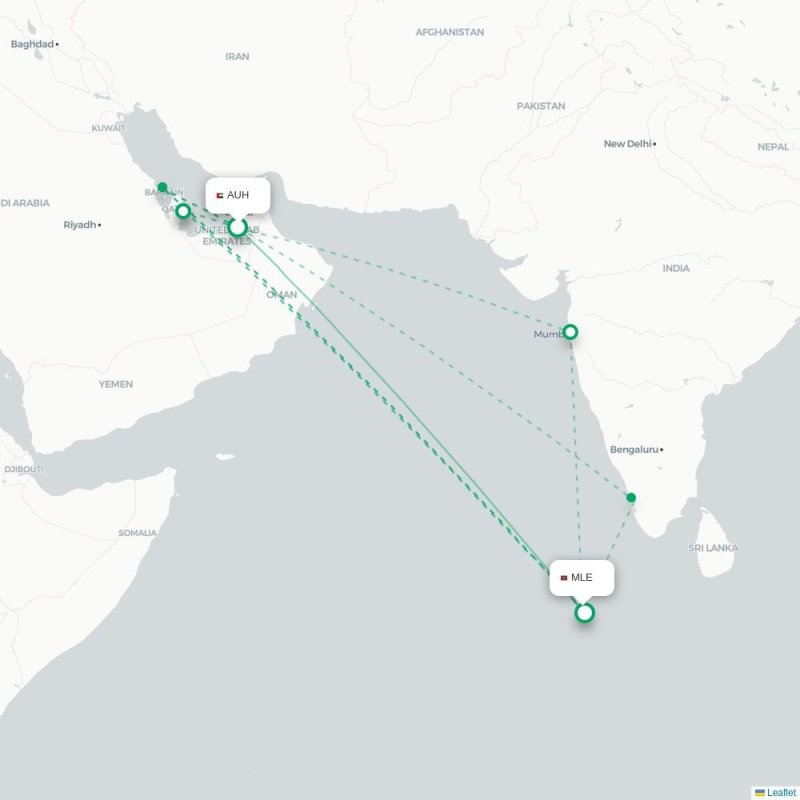 AUH - MLE route map