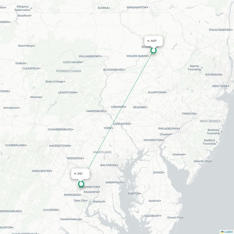 AVP - IAD route map
