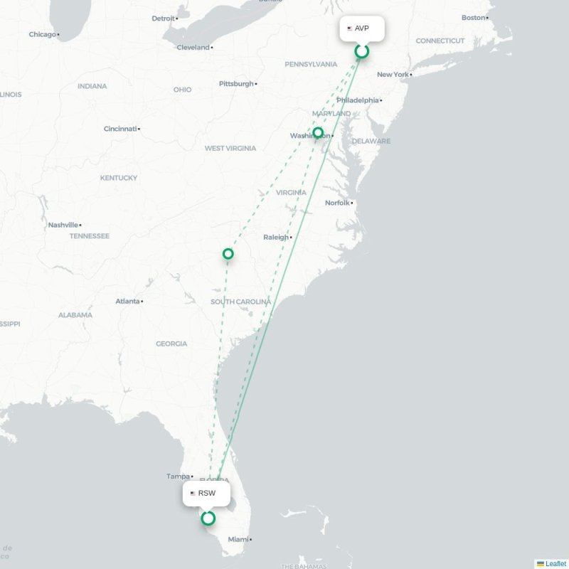 AVP - RSW route map