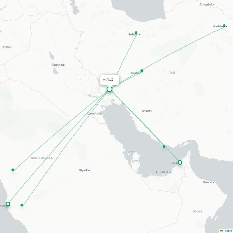 AWZ - MED route map