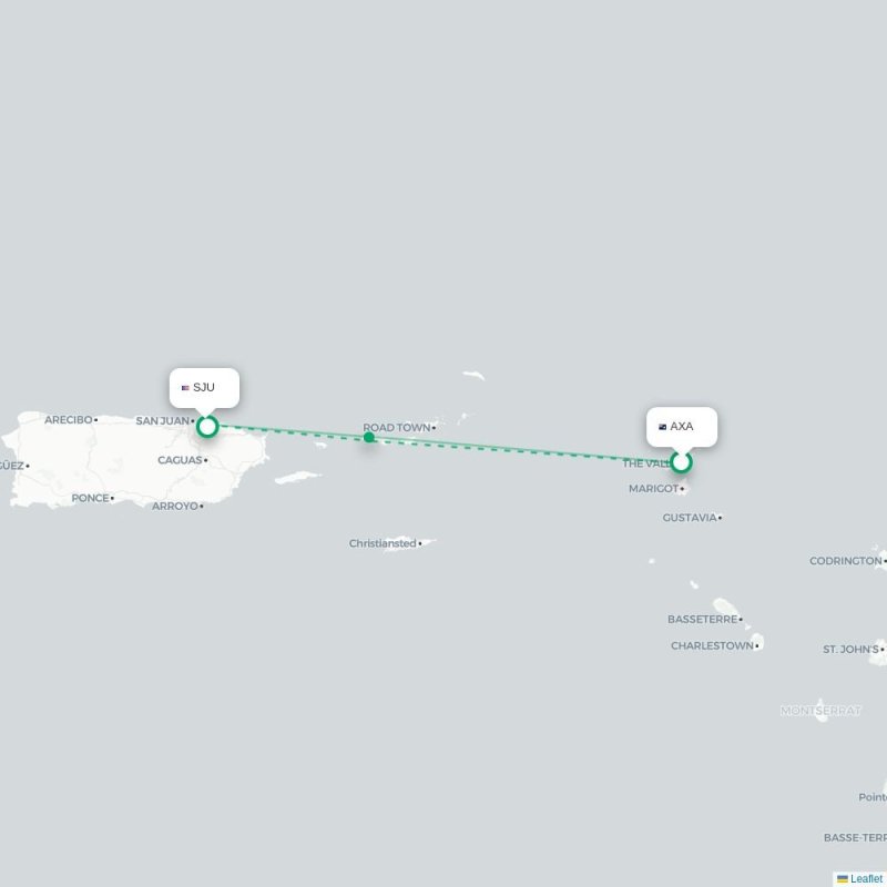 AXA - SJU route map