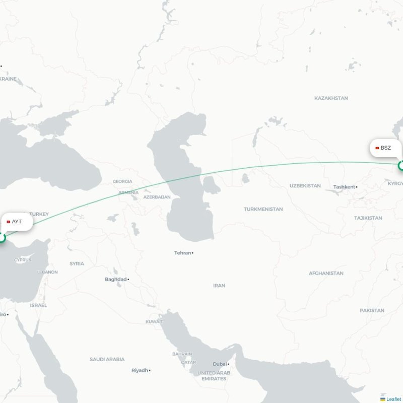 AYT - BSZ route map