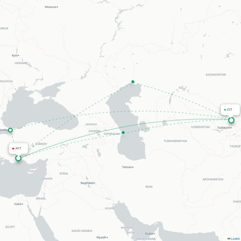 AYT - CIT route map