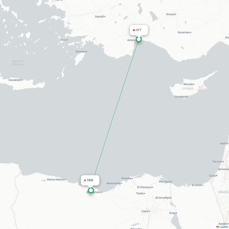 AYT - DBB route map
