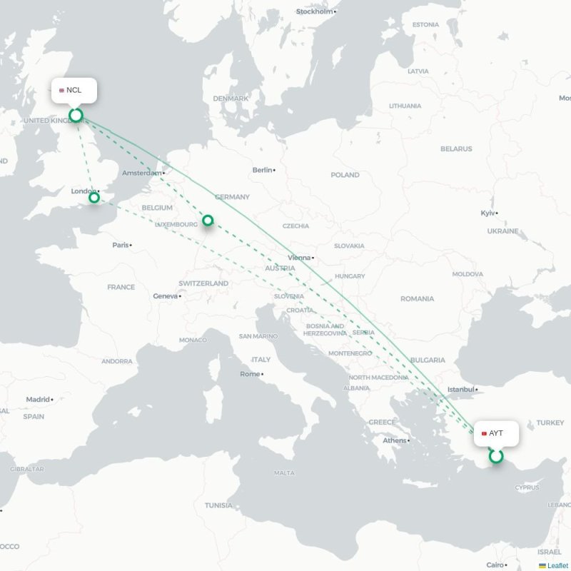 AYT - NCL route map