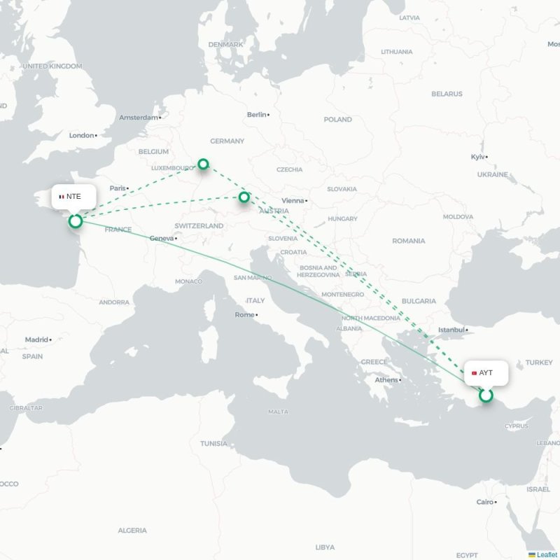AYT - NTE route map