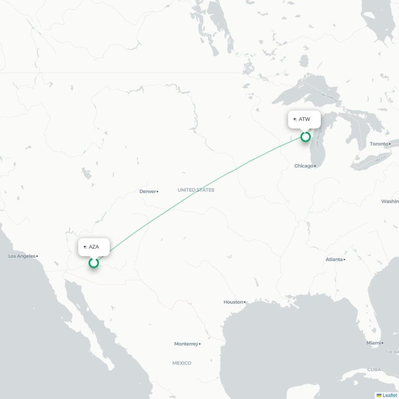 AZA - ATW route map