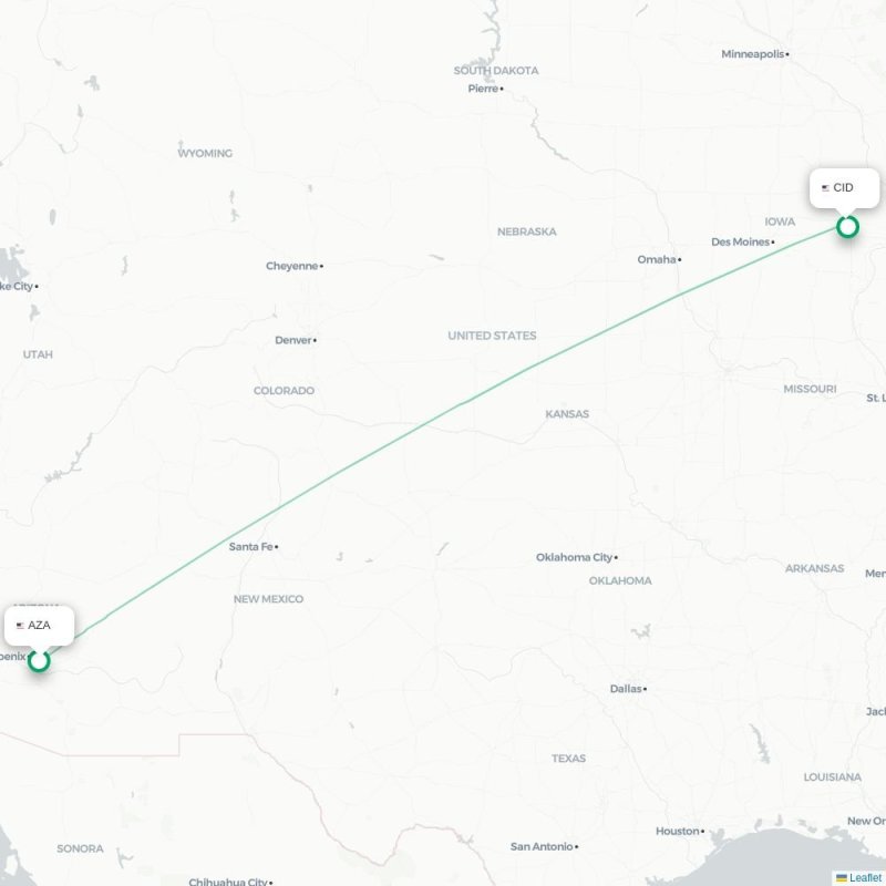 AZA - CID route map