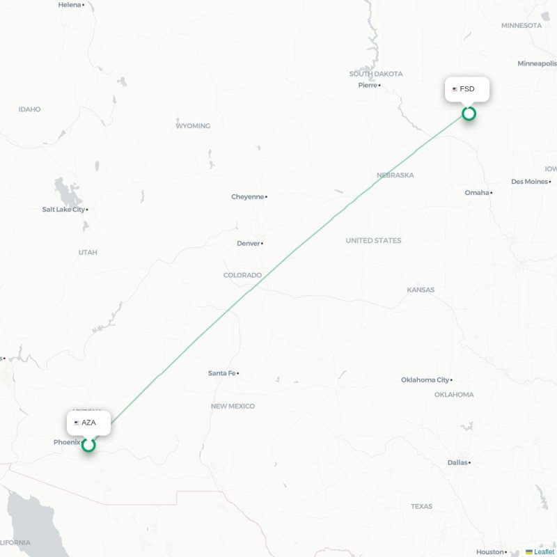 AZA - FSD route map