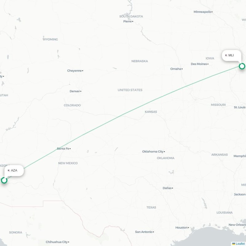 AZA - MLI route map