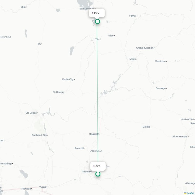 AZA - PVU route map
