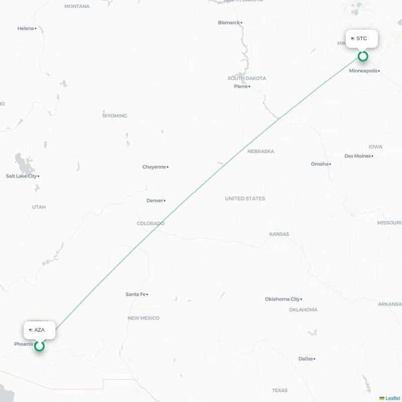 AZA - STC route map